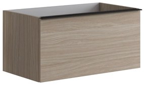 Mobile da bagno sotto lavabo Pixel plain olmo L 80 x H 40 x P 45.5 cm 2 cassetti, lavabo non incluso