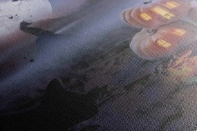 Stampa su tela – Zucche nel bosco misterioso