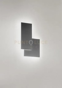 Applique in alluminio colore grigio scuro opaco quantic led 23w 300...