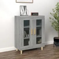 Credenza Grigio Sonoma 69,5x34x90 cm in Legno Multistrato 817334