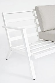 Set di mobili da giardino bianco in alluminio per 4 persone Harley – Bizzotto