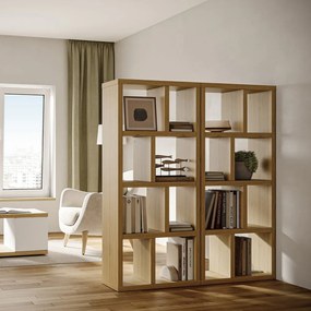 Libreria color legno effetto rovere 70x159 cm Berlin - TemaHome