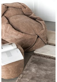 Pouf a sacco per bambini grigio scuro con rivestimento in velluto a coste Cocoon 120 – SLOWDOWN