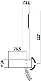 Paffoni Stick Zdup054 Doccetta stick Monogetto Con Supporto In Abs Cromo