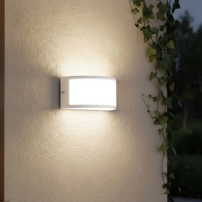 Applique Moon Design - E27 Bianca Curva per Esterni IP65 Base E27