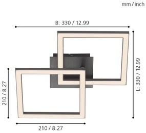 Eglo 75569 - Plafoniera LED PALMAVES LED/20,5W/230V