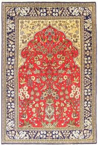 Ghom Tappeto persiano 140x210 Rosso (Iran) Annodato A Mano
