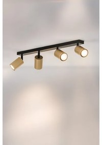 Luce Spot ZOOM 4xGU10/25W/230V nero/oro