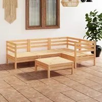 Set Salotto da Giardino 5 pz in Legno Massello di Pino 3082692