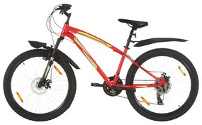 Mountain Bike 21 Speed 26" Ruote 36 Cm Rosso /