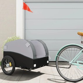 Rimorchio Da Bici Nero E Grigio 45 Kg İn Ferro /