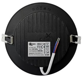 Lampada LED da incasso CIRCLE LED/12W/230V 4000K diametro 17 cm nero