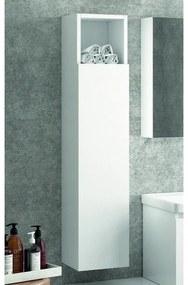 Kamalu - composizione mobili bagno sospesa 100cm composta da mobile colonna specchio e pensile