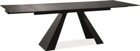 Tavolo Salvadore allungabile nero opaco L160-240xl90 cm