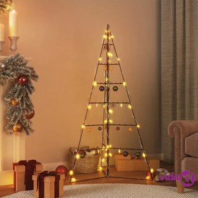 vidaXL Albero di Natale Decorativo in Metallo Nero 140 cm