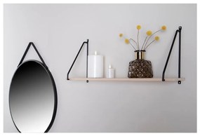 Scaffale in legno massiccio nero pavlovnia Arnhem - House Nordic