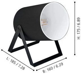 Eglo 99103 - Lampada da tavolo VILLABATE 1xE27/25W/230V