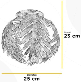 ONLI - Plafoniera FELCE 1xE27/22W/230V bronzo