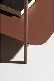 Tavolino da salotto color terracotta in metallo 70x73 cm Beatrix – MOME