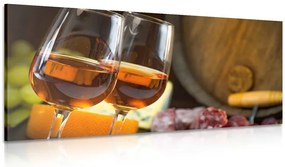 Stampa su tela – Vino rosato nei calici