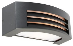 Applique da parete moderna antracite IP44 - Hurricane 1