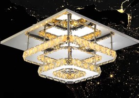 Lampada Da Soffitto Cristallo Plafoniere LED 24W Quadrato APP409-C APP410-C