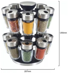 Cole&Mason - Porta spezie MASTER girevole 17 pezzi