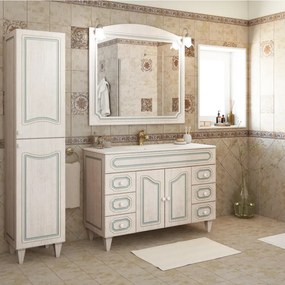 Mobile sottolavabo e lavabo Caravaggio per vasca centrale decape' L 120 x H 83 x P 49 cm