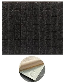 10 PZ Carta da Parati 3D Nero Pannelli Autoadesivi Per Pareti Muri Wallpaper 77X70cm Tot. 5,39mq