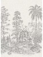 Jannelli & Volpi Carta da parati panoramica Mandalay - White Black Panel 6