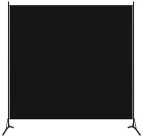 Paravento Nero 175x180 Cm İn Tessuto /