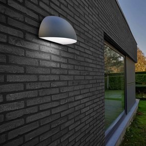 Applique Curva Monodirezionale con base E27 IP54 Grigia - Serie BRINA