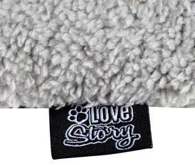 Coperta nera per cani con agnello 50x80 cm - Love Story