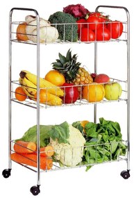 Scaffale mobile in metallo argento 36x64 cm - Premier Housewares