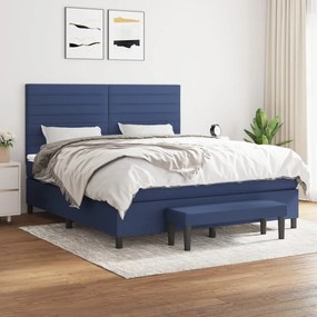 Giroletto A Molle Con Materasso Blu 160x200 Cm İn Tessuto /