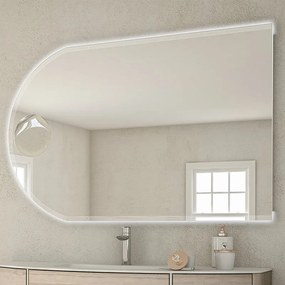 Specchio con illuminazione integrata bagno tondo Soho BADEN HAUS L 120 x H 80 x P 3 cm trasparente