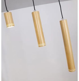 Lampadario su filo TUBO 3xGU10/25W/230V legno