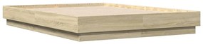 Giroletto con luci led rovere sonoma 140x190 cm