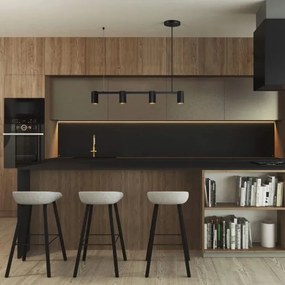 Lampadario a sospensione con filo MARIBEL 4xGU10/10W/230V nero