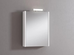 Pensile con luce Akira laccato lucido bianco L 51.5 x H 70 x P 15.5 cm