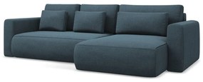 Divano angolare blu allungabile/con contenitore (con penisola a destra/con chaise lounge) Kapua – Makamii