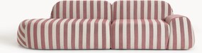 Chaise longue componibile 3 posti a righe Wolke
