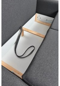 Divano letto variabile grigio scuro ad angolo Pop - Bonami Selection