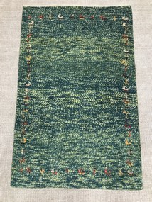 Gabbeh Tappeto persiano 130 x 80 Verde (Iran) Annodato A Mano