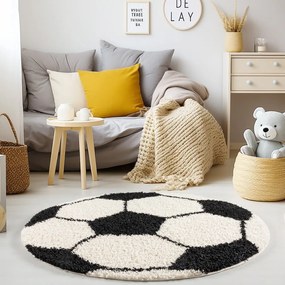 Tappeto per bambini nero e crema ø 100 cm Fun - Ayyildiz Carpets