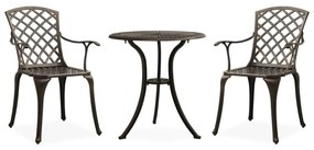 Set Da Bistrot 3 Pz İn Alluminio Pressofuso Bronzo /