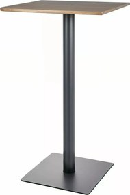 Tavolo bar BT006 in finitura rovere artisan e metallo nero opaco – 60x60x105 cm