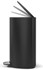 Cestino in metallo nero opaco con pedale 6 L - simplehuman