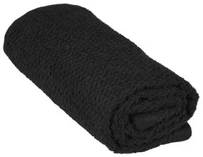 Asciugamani ospite per bagno 55x100 cm nero in cotone 100%