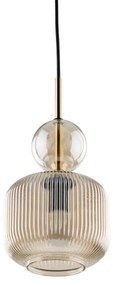 Lampada a sospensione con cavo SOPHIA 1xE14/10W/230V nero/beige fumé